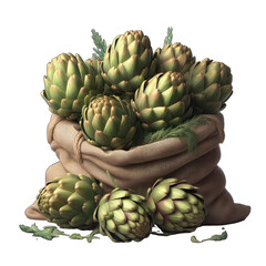 Fototapeta premium Artichoke Alchemy: GENERATIVE AI