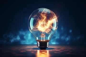 Foto op Plexiglas bulb future technology, innovation background, creative idea concept © Robin