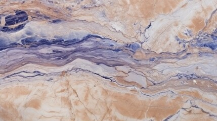 Naklejka premium Beige Marble with Iolite Horizontal Background. Abstract stone texture backdrop. Bright natural material Surface. AI Generated Photorealistic Illustration.