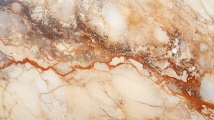 Fototapeta premium Beige Marble with Lava Horizontal Background. Abstract stone texture backdrop. Bright natural material Surface. AI Generated Photorealistic Illustration.