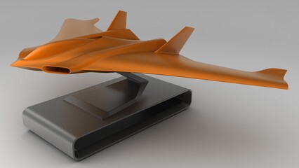 bomber airplane model, non AI images, 3D illustration