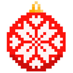 Obraz premium Pixel Christmas ball