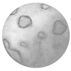 Solar System, watercolor, cute