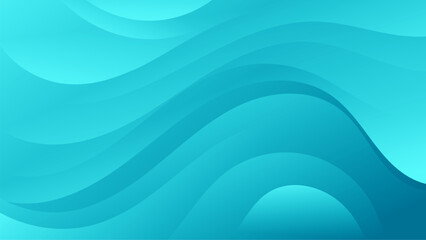 Naklejka premium Abstract blue Background with Wavy Shapes. flowing and curvy shapes. This asset is suitable for website backgrounds, flyers, posters, and digital art projects.