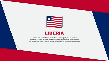 Liberia Flag Abstract Background Design Template. Liberia Independence Day Banner Cartoon Vector Illustration. Liberia Independence Day