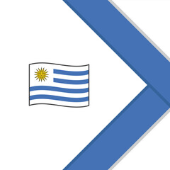 Obraz premium Uruguay Flag Abstract Background Design Template. Uruguay Independence Day Banner Social Media Post. Uruguay Cartoon