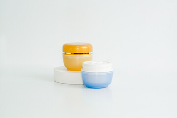 Skincare Cosmetic tube bottle mockup cream and serum