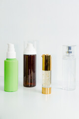 Skincare Cosmetic tube bottle mockup cream and serum