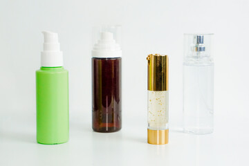 Skincare Cosmetic tube bottle mockup cream and serum