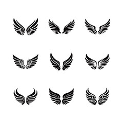 Fototapeta na wymiar Wing-shaped symbol, insignia