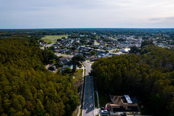 Beautiful aerial view of Tampa suburbs on a Premium residential in Florida USA - Real State