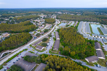 Beautiful aerial view of Tampa suburbs on a Premium residential in Florida USA - Real State