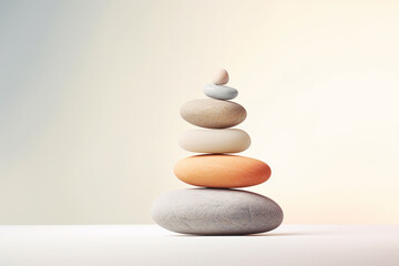 Obraz na płótnie Canvas stack of stones, balance background with copy space