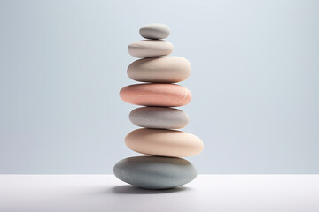 Fototapeta na wymiar stack of stones, balance background with copy space
