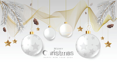 marry christmas 2024, happy new year 2024, design for greeting card, banner , background , etc