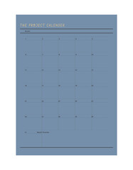 Project calendar planner. Vector illustration. 