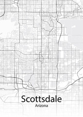 Scottsdale Arizona minimalist map