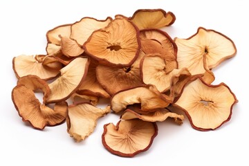 Dried Apples on isolated white background.