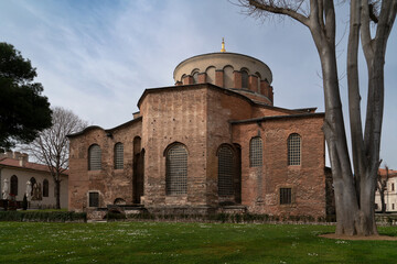 View of the St. Irene Church  in the First courtyard of the Topkapi Palace Alai Meydany and on a...
