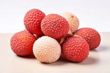 Dried Lychee on isolated white background.