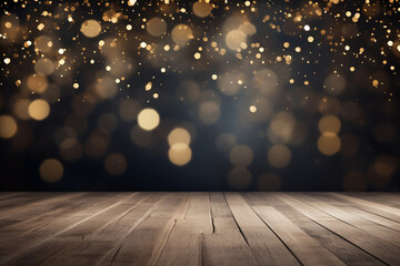 modern christmas glittering background with bokeh and star