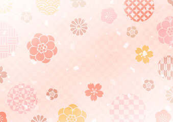 春の華やかな和風の背景