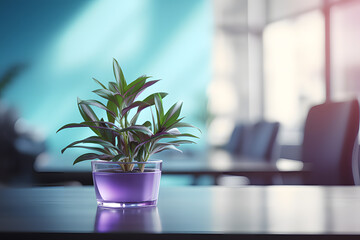 plant in a glass vase  ai generative