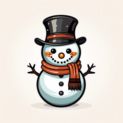 snowman with hat