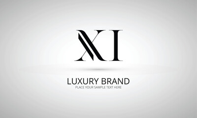 XI X xi initial logo | initial based abstract modern minimal creative logo, vector template image. luxury logotype logo, real estate homie logo. typography logo. initials logo