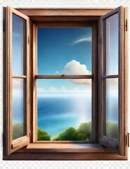 window with sky AI