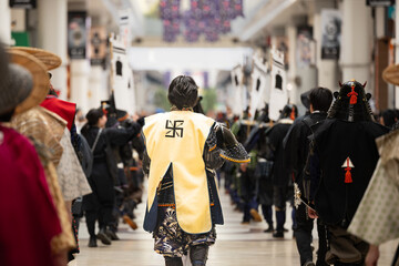 仙台青葉まつり　武者行列陣羽織のもののふ