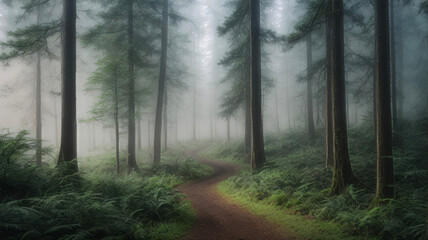 Obraz premium morning in the forest