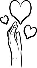 magic hand holding love