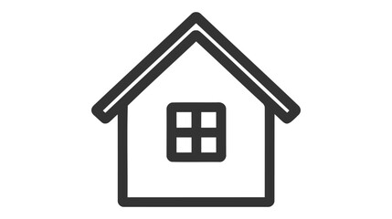 Minimal home icon - web homepage symbol - vector website sign