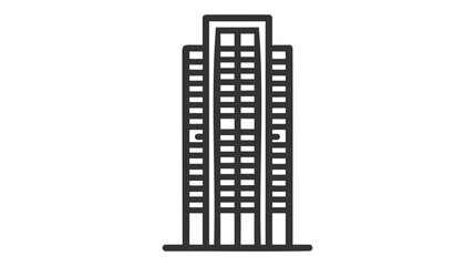 Skyscraper icon on white background