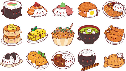 The theme of this icon set is Japanese Food
