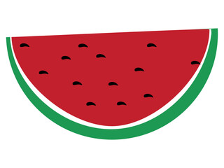 slice of watermelon isolated