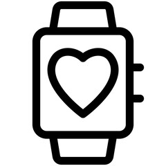 smartwatch love icon