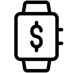 smartwatch money icon