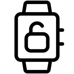Obraz premium smartwatch unlock icon