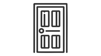 Door Icon in trendy flat style isolated on grey background. Open door symbol for your web site design, logo, app, UI.