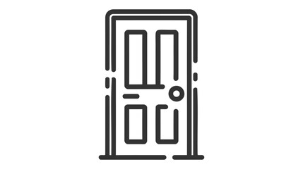 Door Icon in trendy flat style isolated on grey background. Open door symbol for your web site design, logo, app, UI.