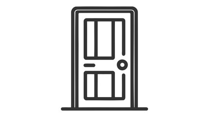 Door Icon in trendy flat style isolated on grey background. Open door symbol for your web site design, logo, app, UI.