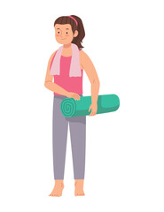 fitness woman standing