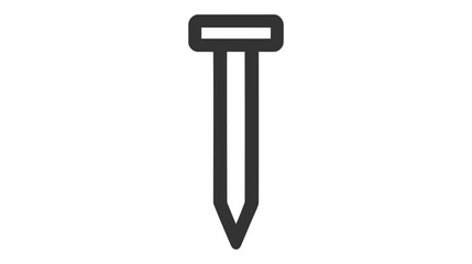 Nail icon in flat style isolated on grey background. For your design, logo. Vector illustration