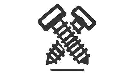 Screw icon isolated on white background