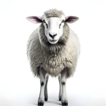 Kleines s&uuml;&szlig;es Schaf / Schaf Frontal Portrait Foto / Tierportr&auml;t / Tierwelt / Ai-Ki generiert