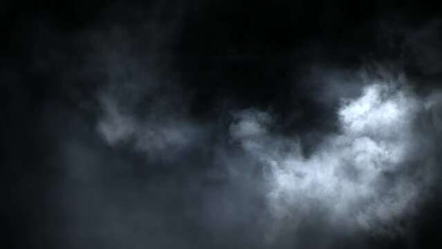 Immersive mesmerising magic horror-show spooky Halloween smoke cloud VFX insert element in 4k slow-motion. Layered VFX fog. 4K slow-motion atmosphere haze, VFX mist, cloud smoke, Fog and cloud chamber