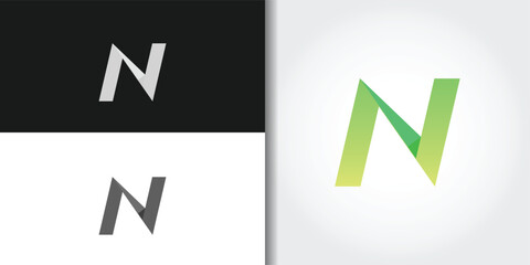 letter n logo set