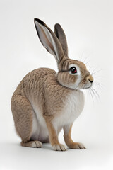 Obraz premium Rabbit isolated on white background, studio shot. 3D rendering.